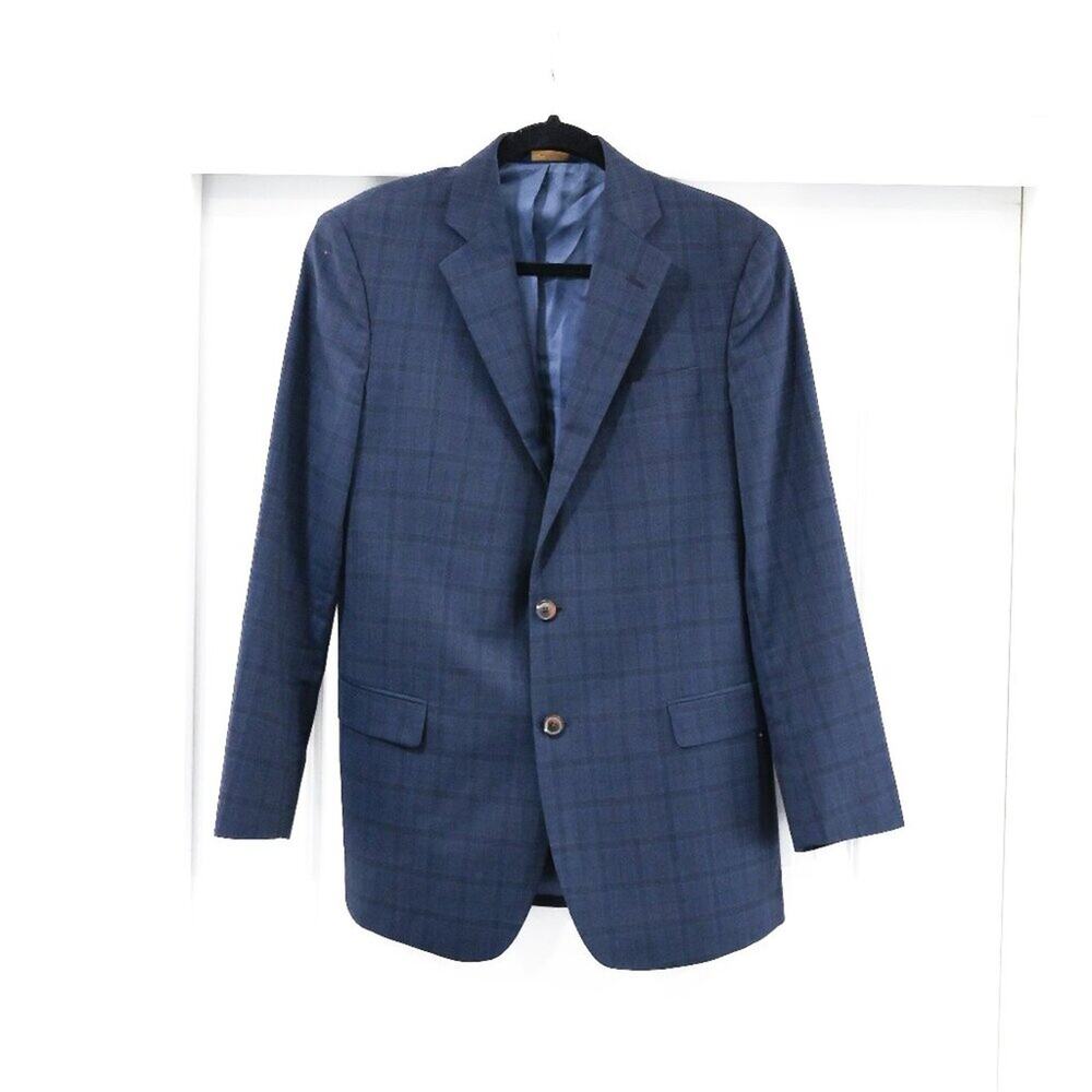 Brooks Brothers Size 40R 100% Wool Fitzgerald Fit Plaid Blazer